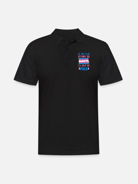 Fierté LGBT transgenre - Polo Homme - noir