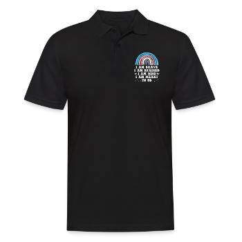 Transgender Trans LGBT Pride - Männer Poloshirt - Schwarz - Vorne - Kai (181cm)
