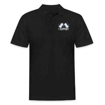 Fierté LGBT transgenre - Polo Homme - noir - Devant - Kai (181cm)