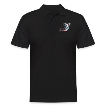 Transgender Trans LGBT Pride - Männer Poloshirt - Schwarz - Vorne - Kai (181cm)