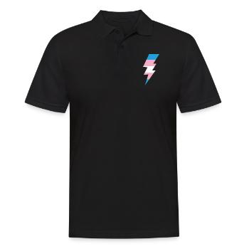 Transgender Trans LGBT Pride - Männer Poloshirt - Schwarz - Vorne - Kai (181cm)