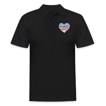 Transgender Trans LGBT Pride - Men's Polo Shirt - black - Front - Kai (181cm)