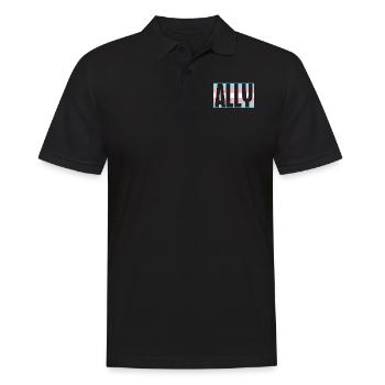 Transgender Trans LGBT Pride - Männer Poloshirt - Schwarz - Vorne - Kai (181cm)