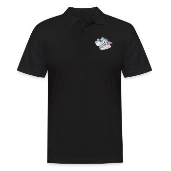 Transgender Trans LGBT Pride - Männer Poloshirt - Schwarz - Vorne - Kai (181cm)