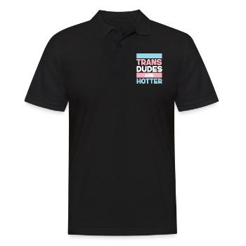 Fierté LGBT transgenre - Polo Homme - noir - Devant - Kai (181cm)