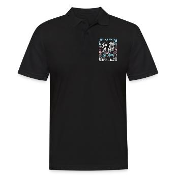 Transgender Trans LGBT Pride - Männer Poloshirt - Schwarz - Vorne - Kai (181cm)