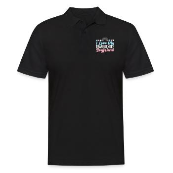 Transgender Trans LGBT Pride - Men's Polo Shirt - black - Front - Kai (181cm)