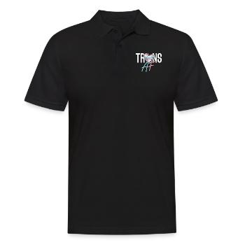 Transgender Trans LGBT Pride - Männer Poloshirt - Schwarz - Vorne - Kai (181cm)