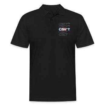Transgender Trans LGBT Pride - Männer Poloshirt - Schwarz - Vorne - Kai (181cm)