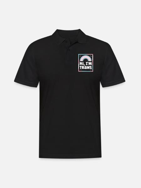 Transgender Trans LGBT Pride - Men's Polo Shirt - black