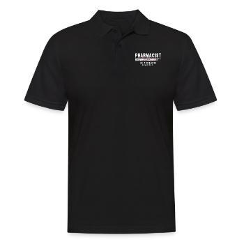 Pharmacy Tech Technician - Männer Poloshirt - Schwarz - Vorne - Kai (181cm)