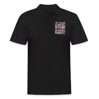 Pharmacy Tech Technician - Männer Poloshirt - Schwarz - Vorne - Kai (181cm)
