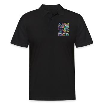 Pharmacy Tech Technician - Männer Poloshirt - Schwarz - Vorne - Kai (181cm)