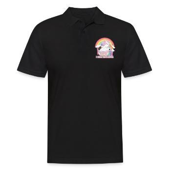 Je déteste le lundi T-shirt de café de licorne - Polo Homme - noir - Devant - Kai (181cm)