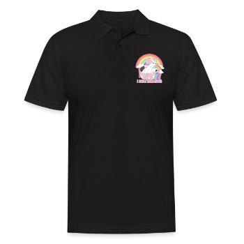 Je déteste le lundi T-shirt de café de licorne - Polo Homme - noir - Devant - Kai (181cm)