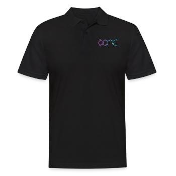 MDMA T Shirt for Men Women Molecule: MDMA, Ectas - Men's Polo Shirt - black - Front - Kai (181cm)