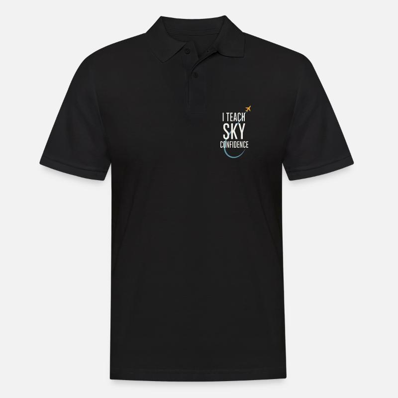 Fluglehrer Cfi Pilot Luftfahrtlehrer - Männer Poloshirt - Schwarz