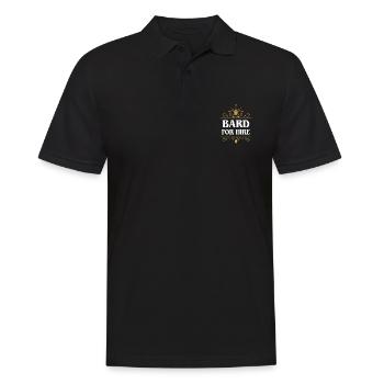 Bard For Hire Charakterspieler-Klassen-RPG - Männer Poloshirt - Schwarz - Vorne - Kai (181cm)
