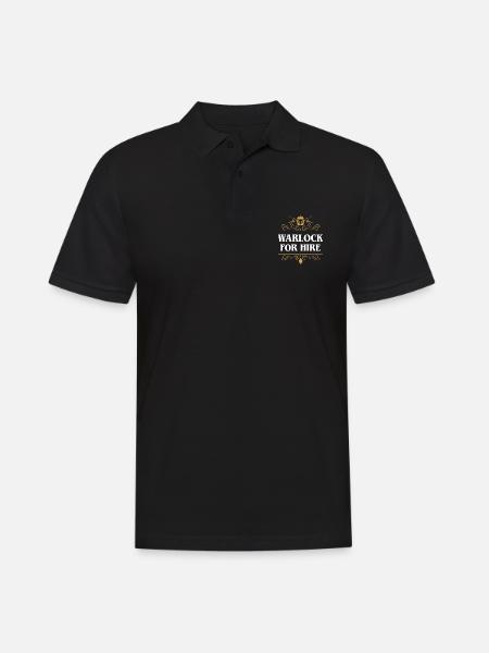 Warlock For Hire Character Player Class RPG - Polo Homme - noir