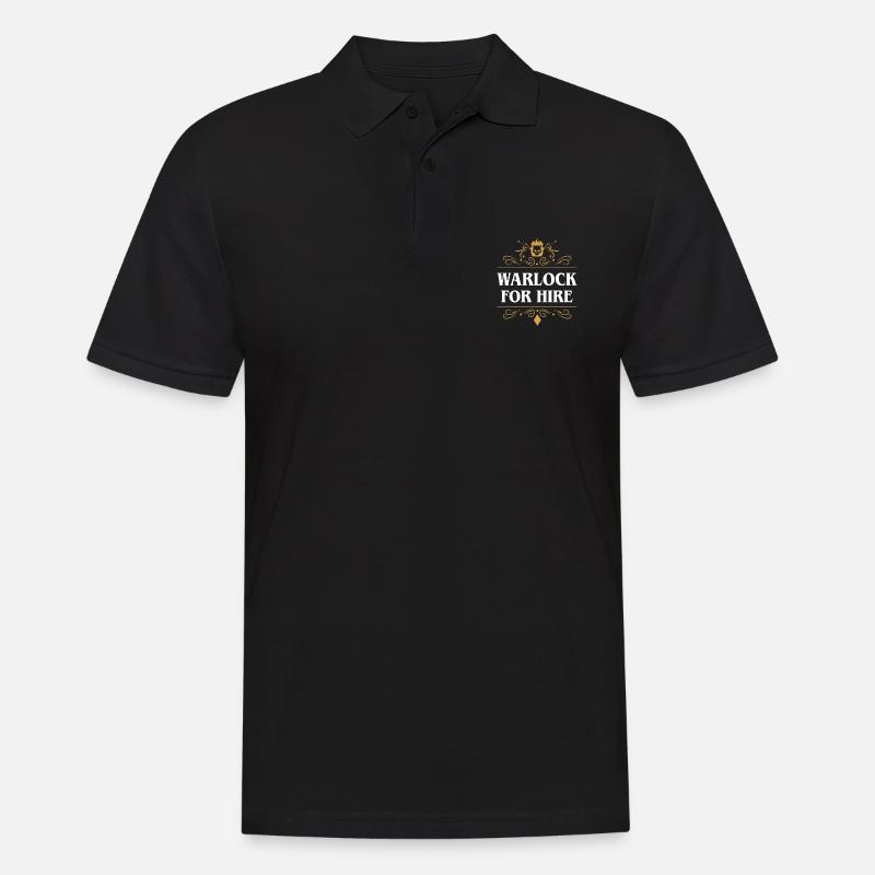 Warlock For Hire Character Player Class RPG - Polo Homme - noir