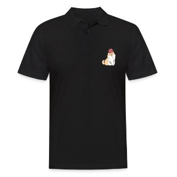 Kawaii Dog With Polyhedal D20 Dice Doge Lovers - Men's Polo Shirt - black - Front - Kai (181cm)