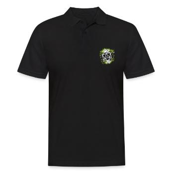 Druids Floral Polyhedral D20 Dice Flowers - Men's Polo Shirt - black - Front - Kai (181cm)