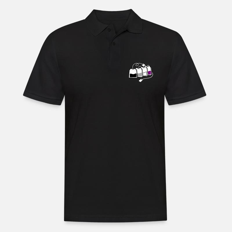 Asexueller Teebeutel Ace Pride - Männer Poloshirt - Schwarz