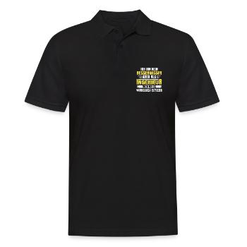 Ingenieur Student - Männer Poloshirt - Schwarz - Vorne - Kai (181cm)