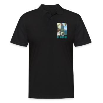 El Hierro Sommer Sonne Strand Meer Palmen Urlaub - Männer Poloshirt - Schwarz - Vorne - Kai (181cm)
