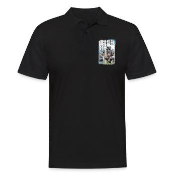 New York City USA America City Skyline Collage - Men's Polo Shirt - black - Front - Kai (181cm)