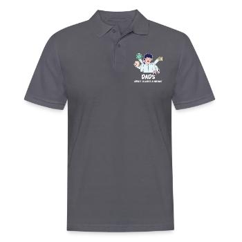Design fort de la fête des pères - Polo Homme - charbon - Devant - Nico (186cm)