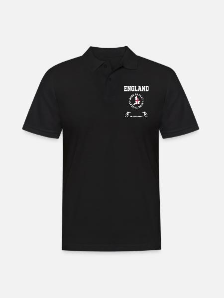 England - Men's Polo Shirt - black