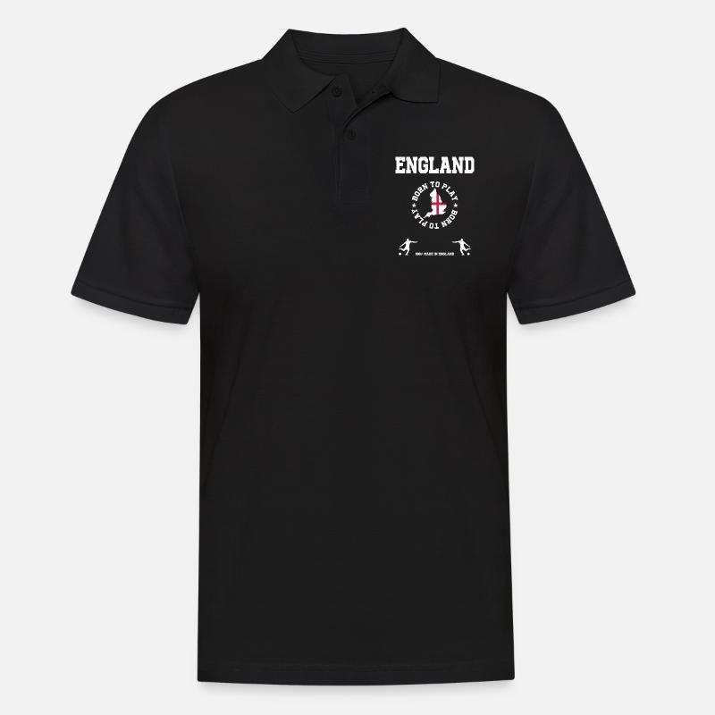 England - Männer Poloshirt - Schwarz
