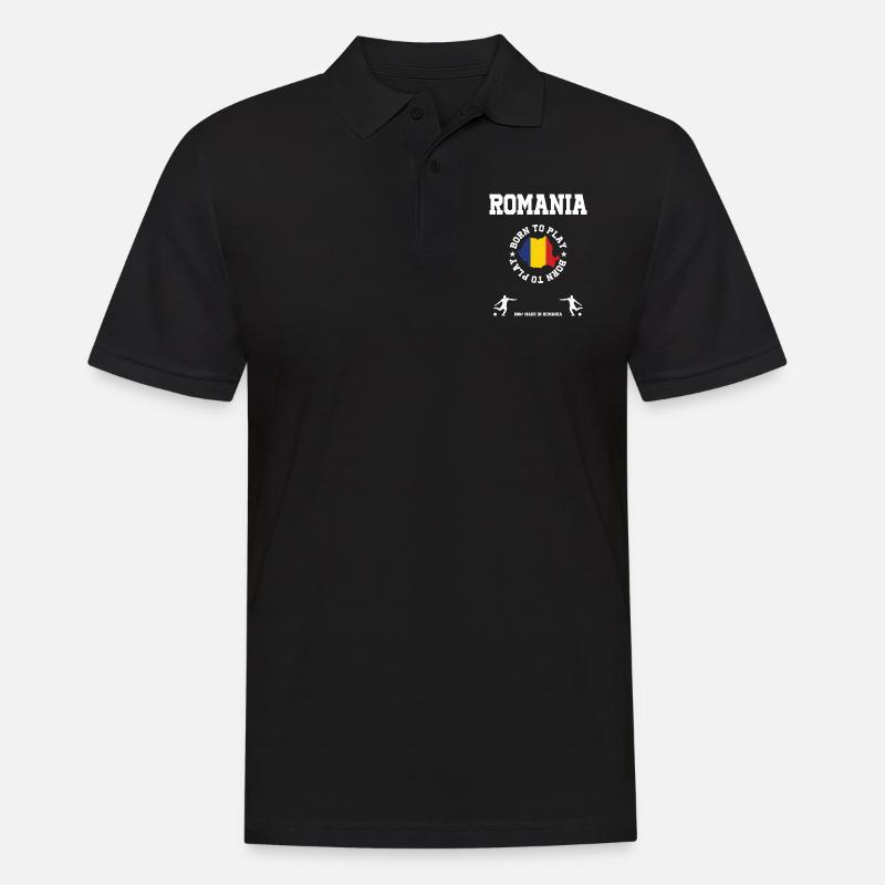 Rumänien - Männer Poloshirt - Schwarz