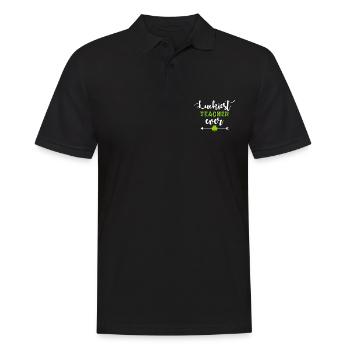 Professeur le plus chanceux de tous les temps - Polo Homme - noir - Devant - Kai (181cm)