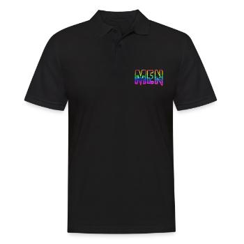 men rs regenbogen - Männer Poloshirt - Schwarz - Vorne - Kai (181cm)