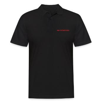 I love Schöneberg - Männer Poloshirt - Schwarz - Vorne - Kai (181cm)