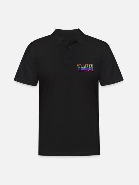 yann rs rainbow - Men's Polo Shirt - black
