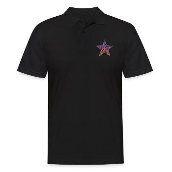 Stern Star - Männer Poloshirt - Schwarz - Vorne - Kai (181cm)