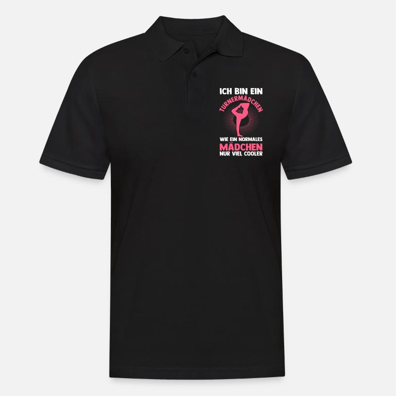 Turnen Mädchen Akrobatik Geschenk - Männer Poloshirt - Schwarz