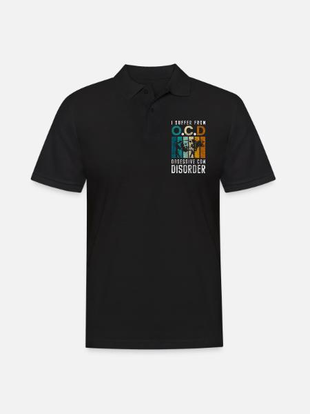 Kuh Tier Kuhflecken Weidetier - Herre poloshirt - sort