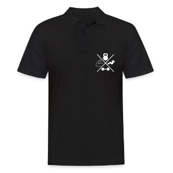WORKOUT cross - Men's Polo Shirt - black - Front - Kai (181cm)