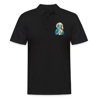 Maria Mutter Jesu - Christ - Männer Poloshirt - Schwarz - Vorne - Kai (181cm)
