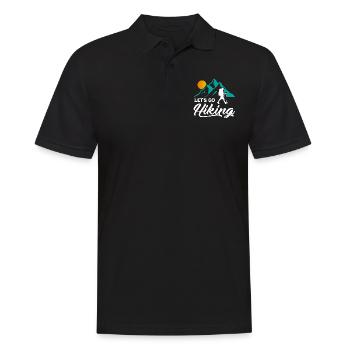Lets Go Hiking - Men's Polo Shirt - black - Front - Kai (181cm)