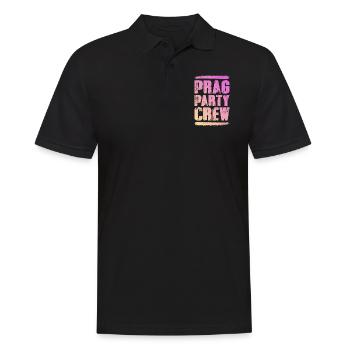 Prag Party Crew Bunt - Männer Poloshirt - Schwarz - Vorne - Kai (181cm)
