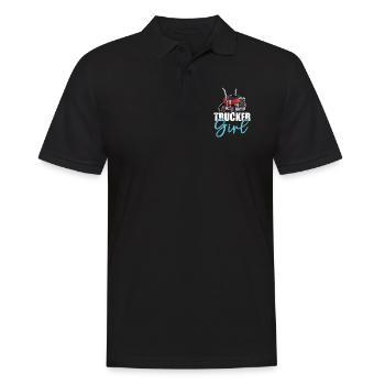 Trucker Girl Driver gift Lady Wife - Männer Poloshirt - Schwarz - Vorne - Kai (181cm)