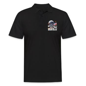 NOUS NE REVIENDRONS PAS EN ARRIÈRE - ASTRONAUTE - Polo Homme - noir - Devant - Kai (181cm)