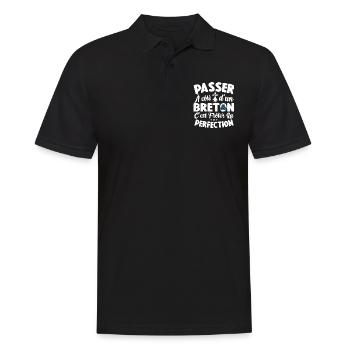 Bretagne Frôler La Perfection Cadeau Breton Breizh - Polo Homme - noir - Devant - Kai (181cm)
