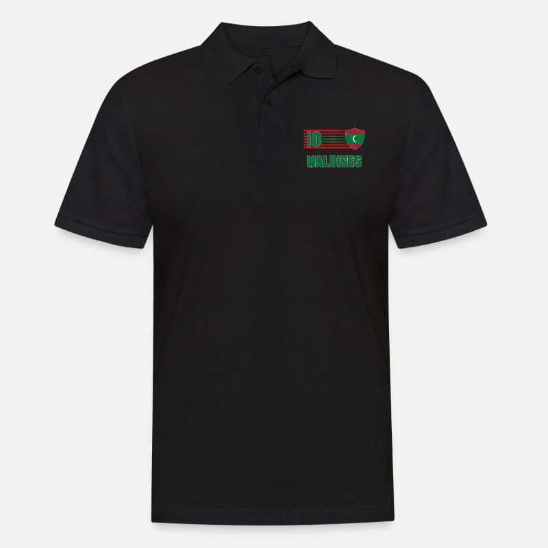 Malediven - Männer Poloshirt - Schwarz