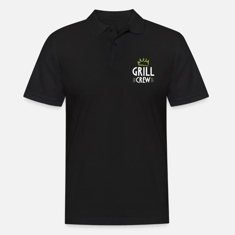 Grill Crew - Männer Poloshirt - Schwarz